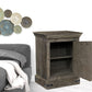 Distressed Brown Solid Wood Nightstand By Homeroots | Nightstands | Modishstore - 2
