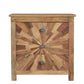 Brown Three Drawer Starburst Pattern Solid Wood Nightstand By Homeroots | Nightstands | Modishstore - 7