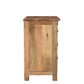 Brown Three Drawer Starburst Pattern Solid Wood Nightstand By Homeroots | Nightstands | Modishstore - 3