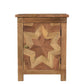 Brown Starburst Geometric Solid Wood Nightstand By Homeroots | Nightstands | Modishstore - 7