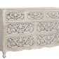 White Solid Wood Seven Drawer Dresser By Homeroots | Dressers | Modishstore - 1