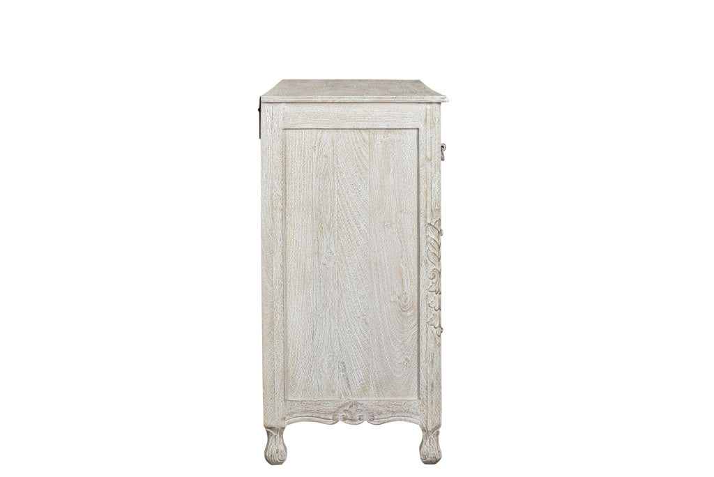 White Solid Wood Seven Drawer Dresser By Homeroots | Dressers | Modishstore - 2
