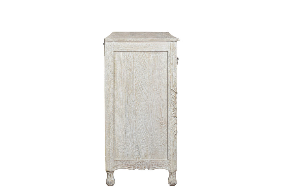 White Solid Wood Seven Drawer Dresser By Homeroots | Dressers | Modishstore - 2