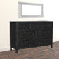 Black Solid Wood Seven Drawer Dresser By Homeroots | Dressers | Modishstore - 5