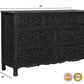 Black Solid Wood Seven Drawer Dresser By Homeroots | Dressers | Modishstore - 8