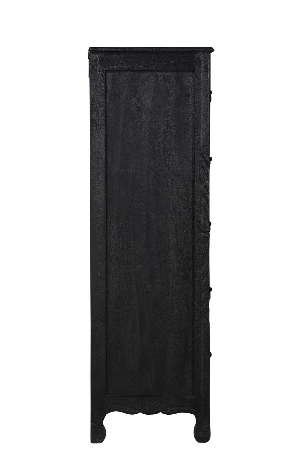 Black Solid Wood Six Drawer Chest By Homeroots | Dressers | Modishstore - 3