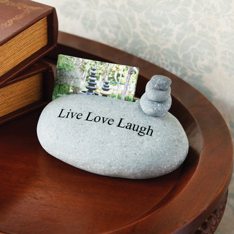 Cairn Card Holders - Live Love Laugh Set of 2 By Garden Age Supply | Minerals and Stones | Modishstore - 5
