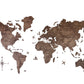 Dark Brown Wood World Map Hanging Dimensional Sculpture By Homeroots | Wall Decor | Modishstore - 5