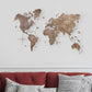Brown Wood World Map Hanging Dimensional Sculpture By Homeroots | Wall Decor | Modishstore - 1