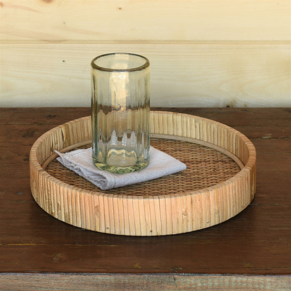 Cayman Tray, Rattan - Small - Natural Set Of 4 By HomArt | Decorative Trays & Dishes | Modishstore - 5