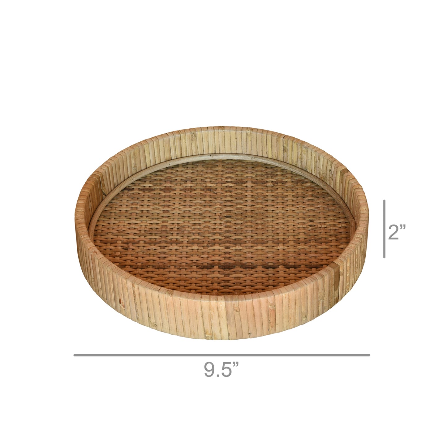 Cayman Tray, Rattan - Small - Natural Set Of 4 By HomArt | Decorative Trays & Dishes | Modishstore - 4