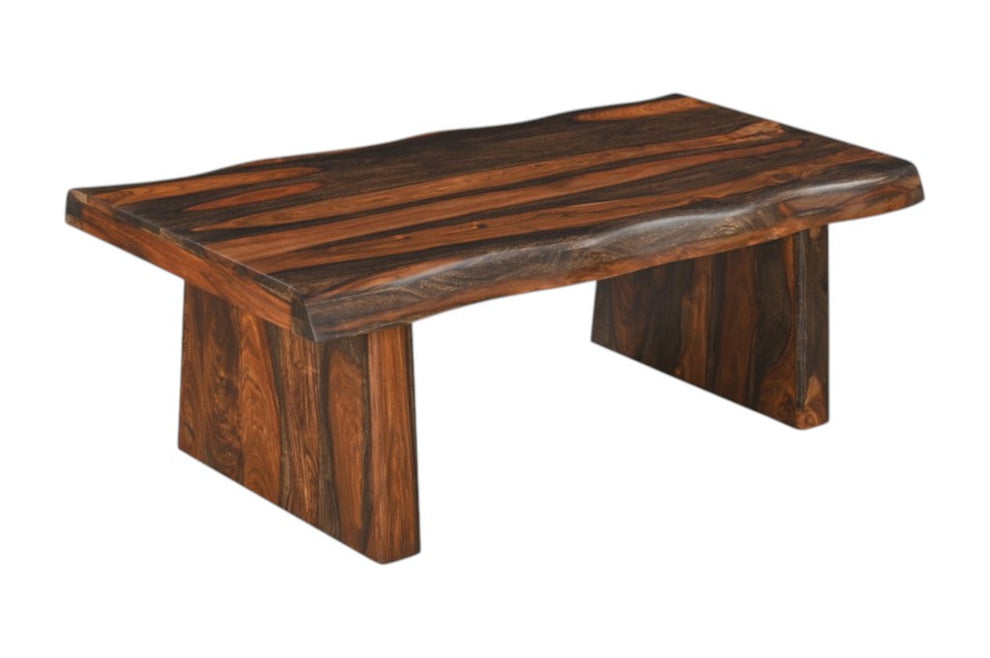 Dark Brown Solid Wood Sled Coffee Table By Homeroots | Coffee Tables | Modishstore - 6