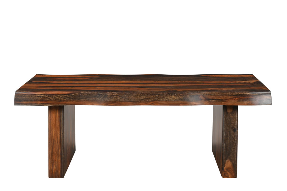 Dark Brown Solid Wood Sled Coffee Table By Homeroots | Coffee Tables | Modishstore - 4