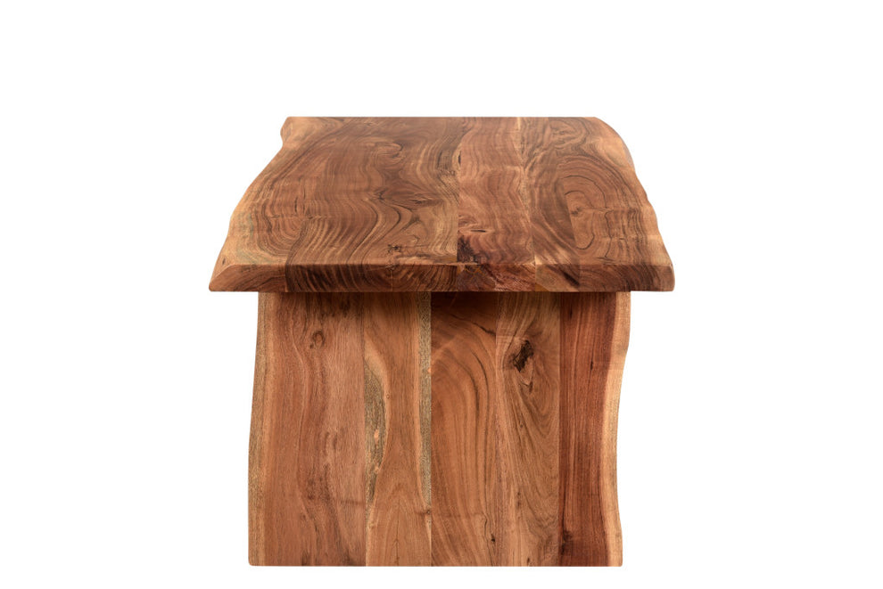 Brown Solid Wood Sled Coffee Table By Homeroots | Coffee Tables | Modishstore - 4