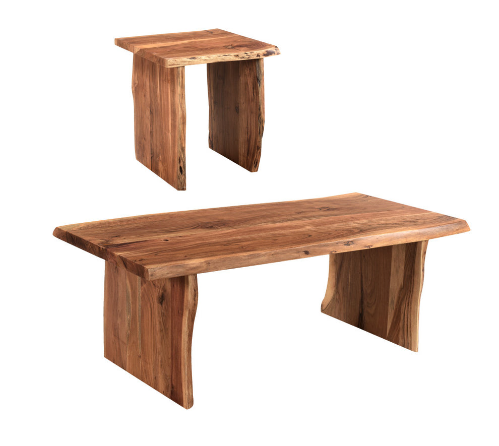 Brown Solid Wood Sled Coffee Table By Homeroots | Coffee Tables | Modishstore - 6