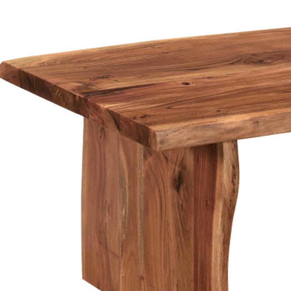 Brown Solid Wood Sled Coffee Table By Homeroots | Coffee Tables | Modishstore - 7