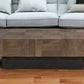 Dark Brown and Black Solid Wood Block Coffee Table By Homeroots | Coffee Tables | Modishstore - 2