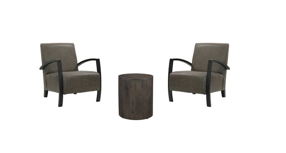 Wood Brown Solid Wood Round End Table By Homeroots | End Tables | Modishstore - 5