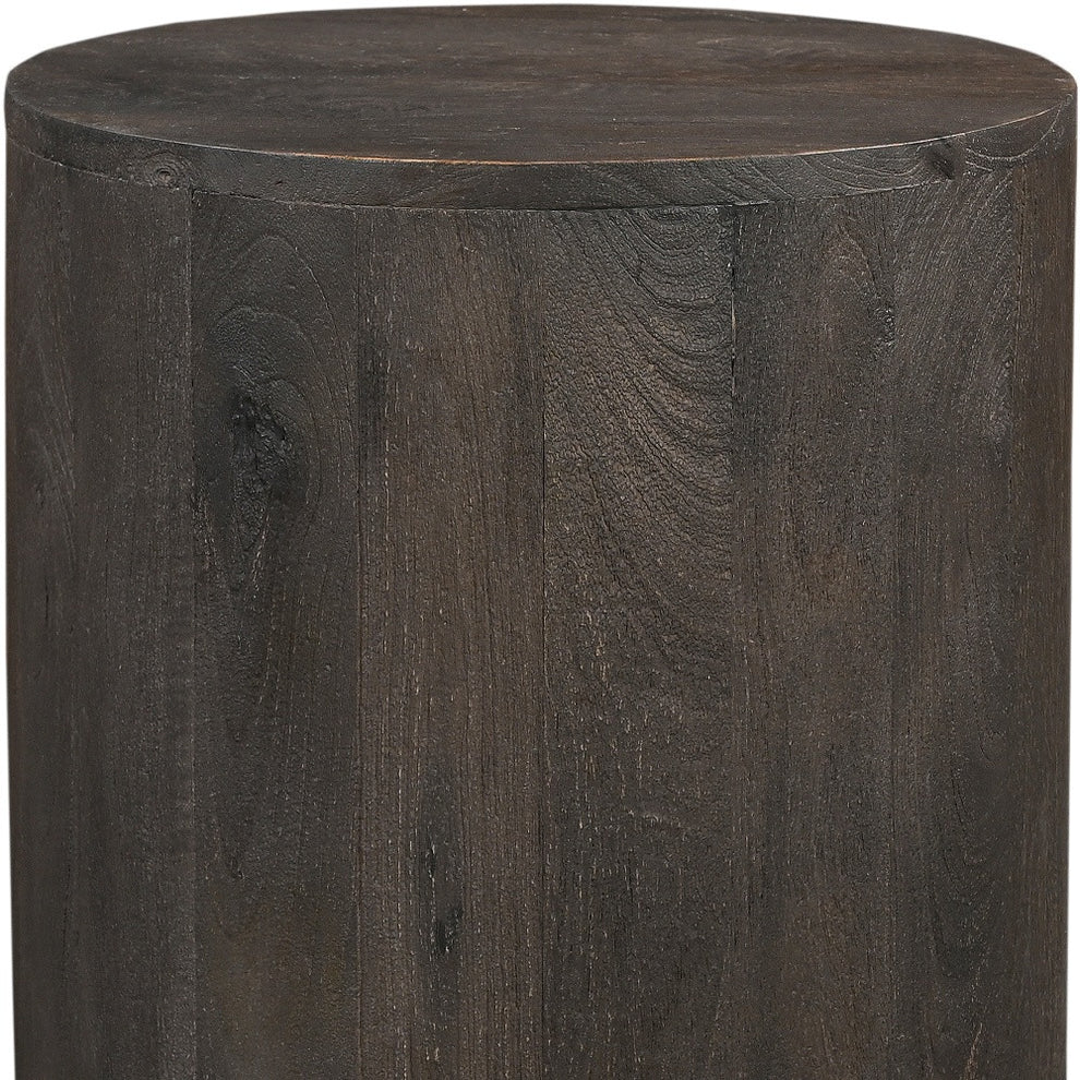Wood Brown Solid Wood Round End Table By Homeroots | End Tables | Modishstore - 7