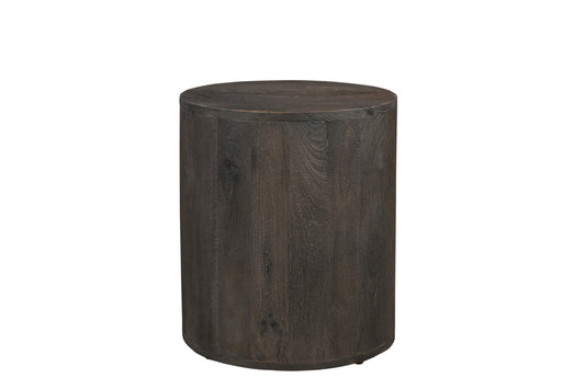 Wood Brown Solid Wood Round End Table By Homeroots | End Tables | Modishstore - 1