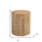 Natural Solid Wood Round End Table By Homeroots | End Tables | Modishstore - 7