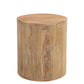 Natural Solid Wood Round End Table By Homeroots | End Tables | Modishstore - 1