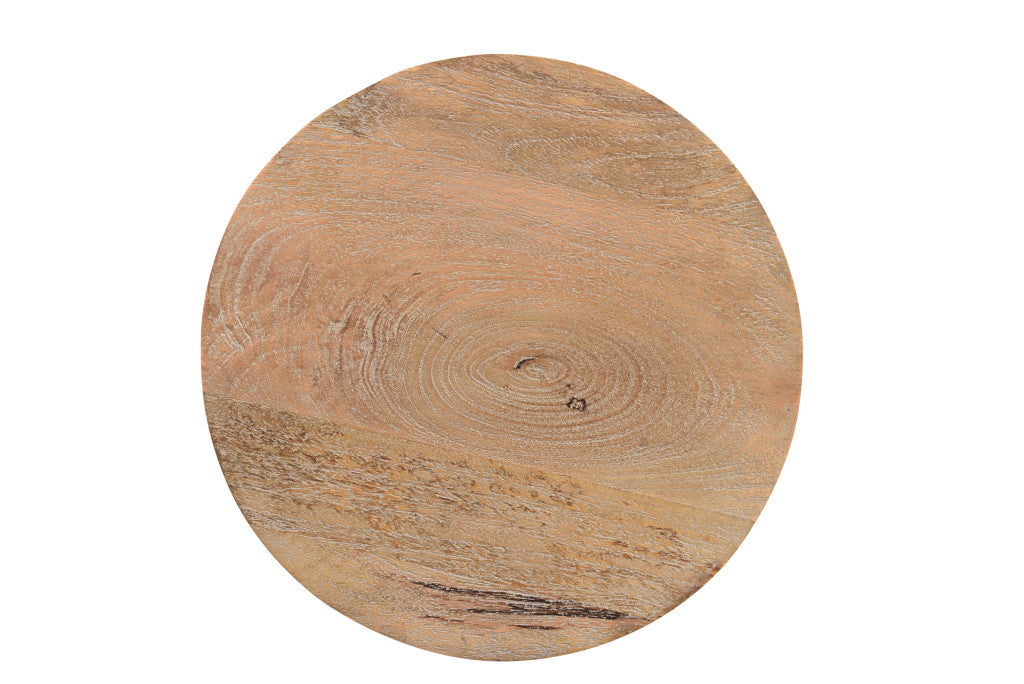 Natural Solid Wood Round End Table By Homeroots | End Tables | Modishstore - 4