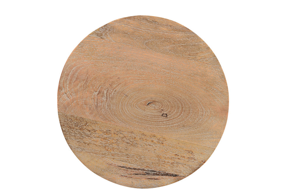 Natural Solid Wood Round End Table By Homeroots | End Tables | Modishstore - 4