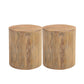 Natural Solid Wood Round End Table By Homeroots | End Tables | Modishstore - 5