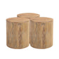 Natural Solid Wood Round End Table By Homeroots | End Tables | Modishstore - 6