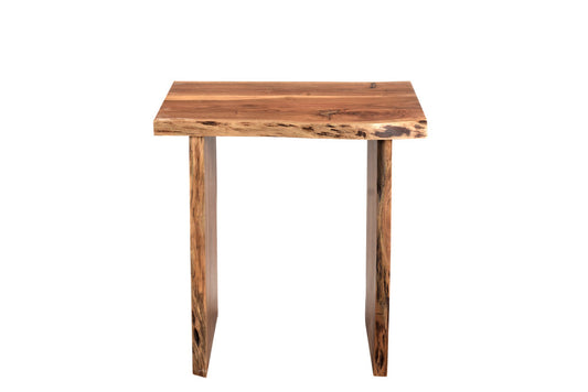 Brown Solid Wood Square End Table By Homeroots | End Tables | Modishstore - 1