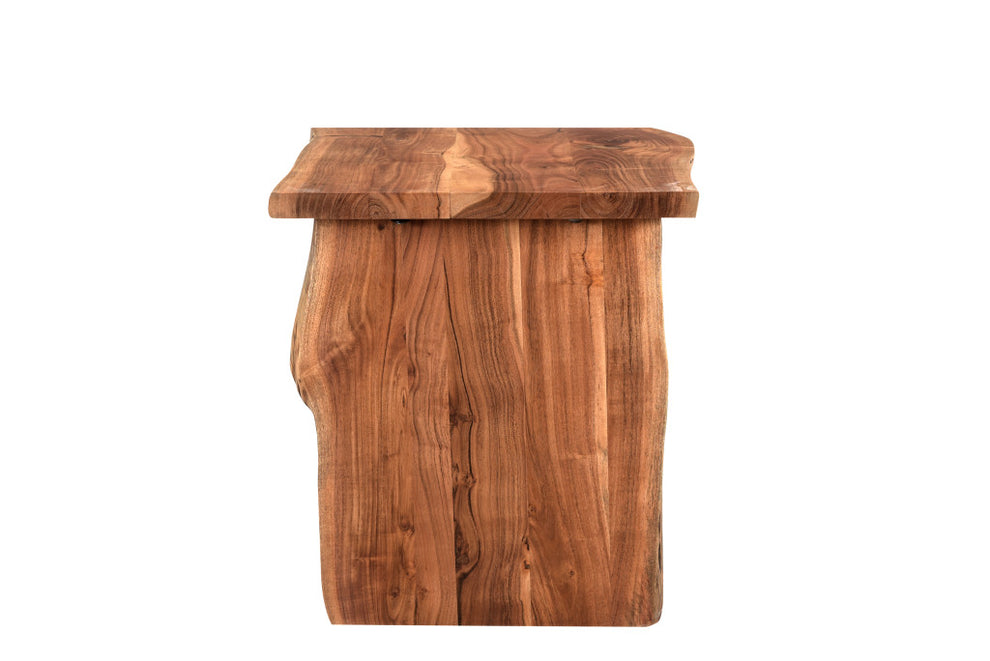 Brown Solid Wood Square End Table By Homeroots | End Tables | Modishstore - 5