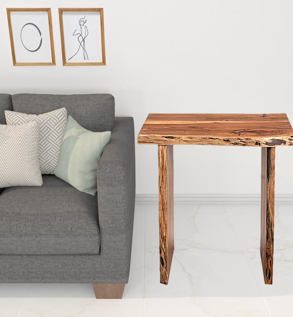 Brown Solid Wood Square End Table By Homeroots | End Tables | Modishstore - 3