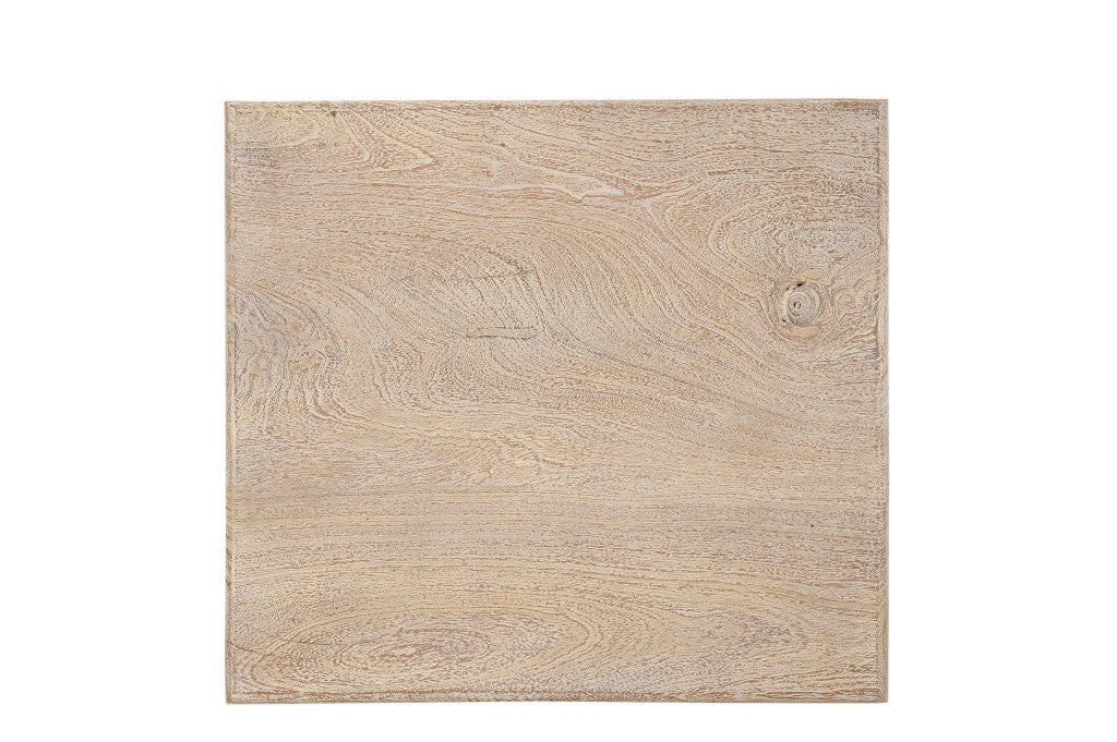 White Distressed Solid Wood Square End Table By Homeroots | End Tables | Modishstore - 4