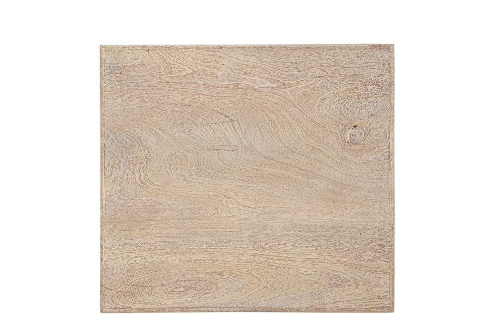 White Distressed Solid Wood Square End Table By Homeroots | End Tables | Modishstore - 4