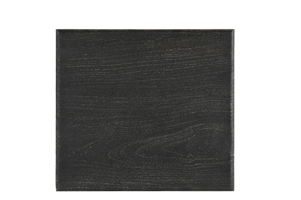 Black Distressed Solid Wood Square End Table By Homeroots | End Tables | Modishstore - 4