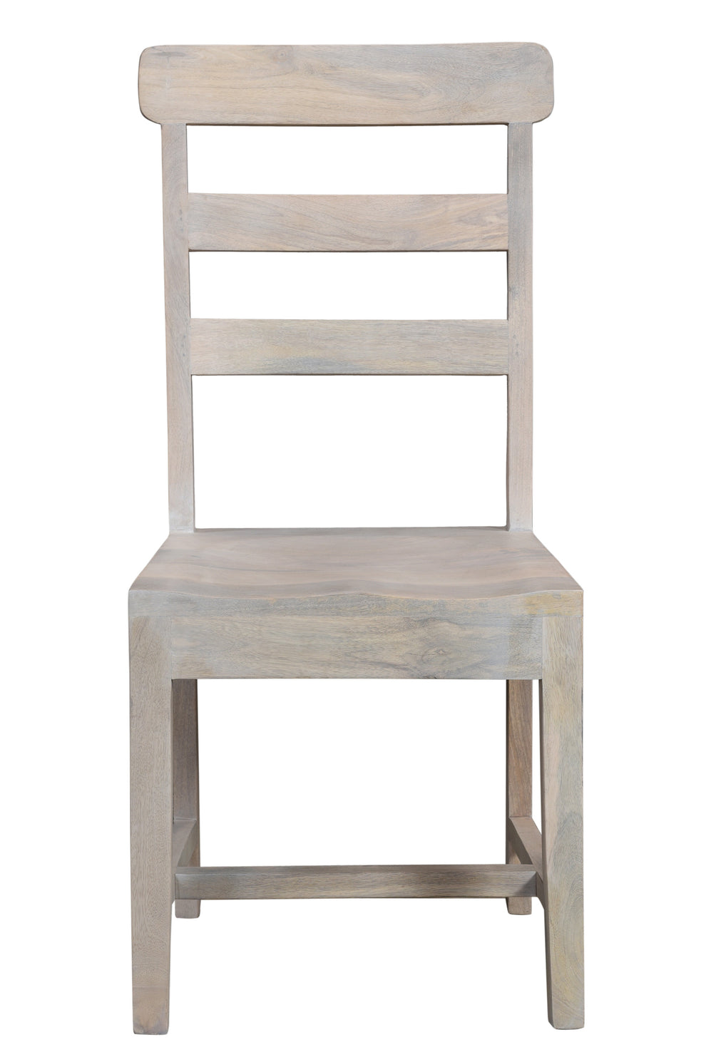 Set of Two White Wood Ladder Back Dining Side Chairs By Homeroots | Dining Chairs | Modishstore - 3