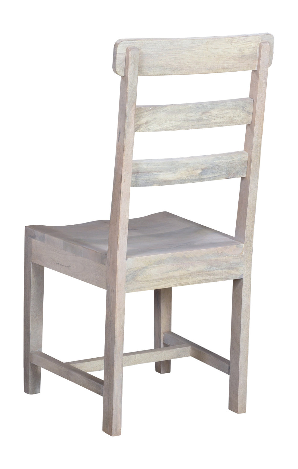 Set of Two White Wood Ladder Back Dining Side Chairs By Homeroots | Dining Chairs | Modishstore - 5
