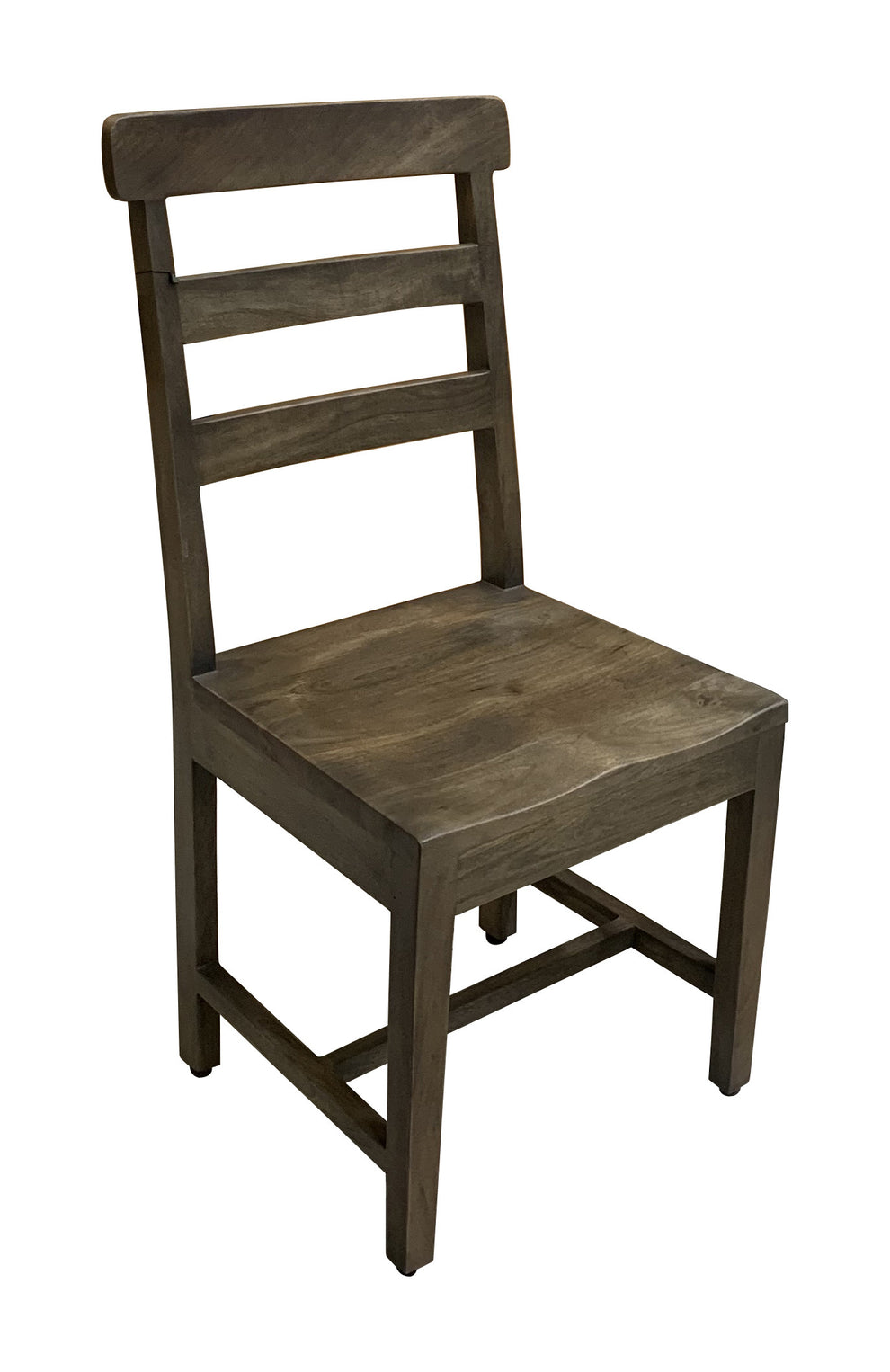 Set of Two Dark Brown Wood Ladder Back Dining Side Chairs By Homeroots | Dining Chairs | Modishstore - 2