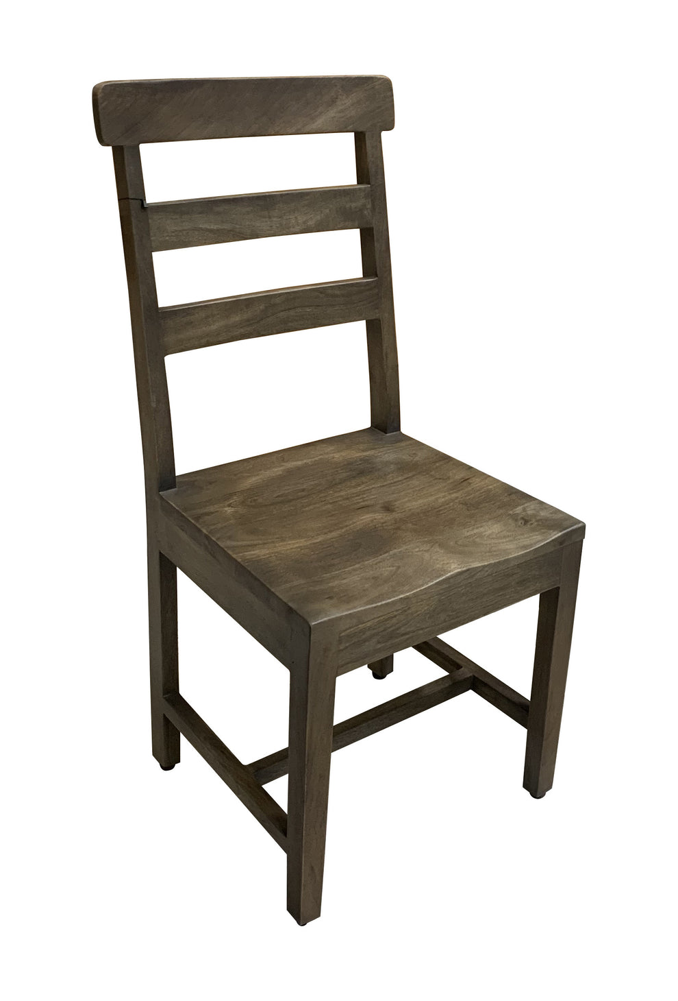 Set of Two Dark Brown Wood Ladder Back Dining Side Chairs By Homeroots | Dining Chairs | Modishstore - 3