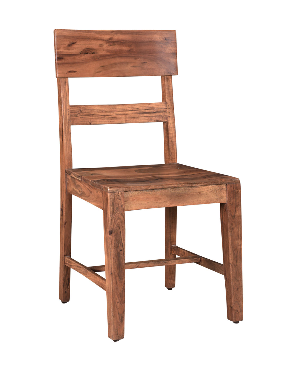 Set of Two Brown Wood Ladder Back Dining Side Chairs By Homeroots | Dining Chairs | Modishstore - 2