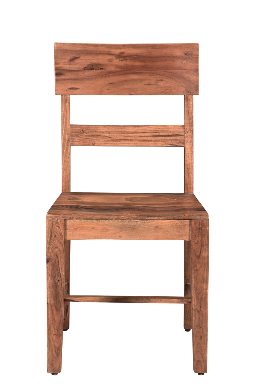 Set of Two Brown Wood Ladder Back Dining Side Chairs By Homeroots | Dining Chairs | Modishstore - 3
