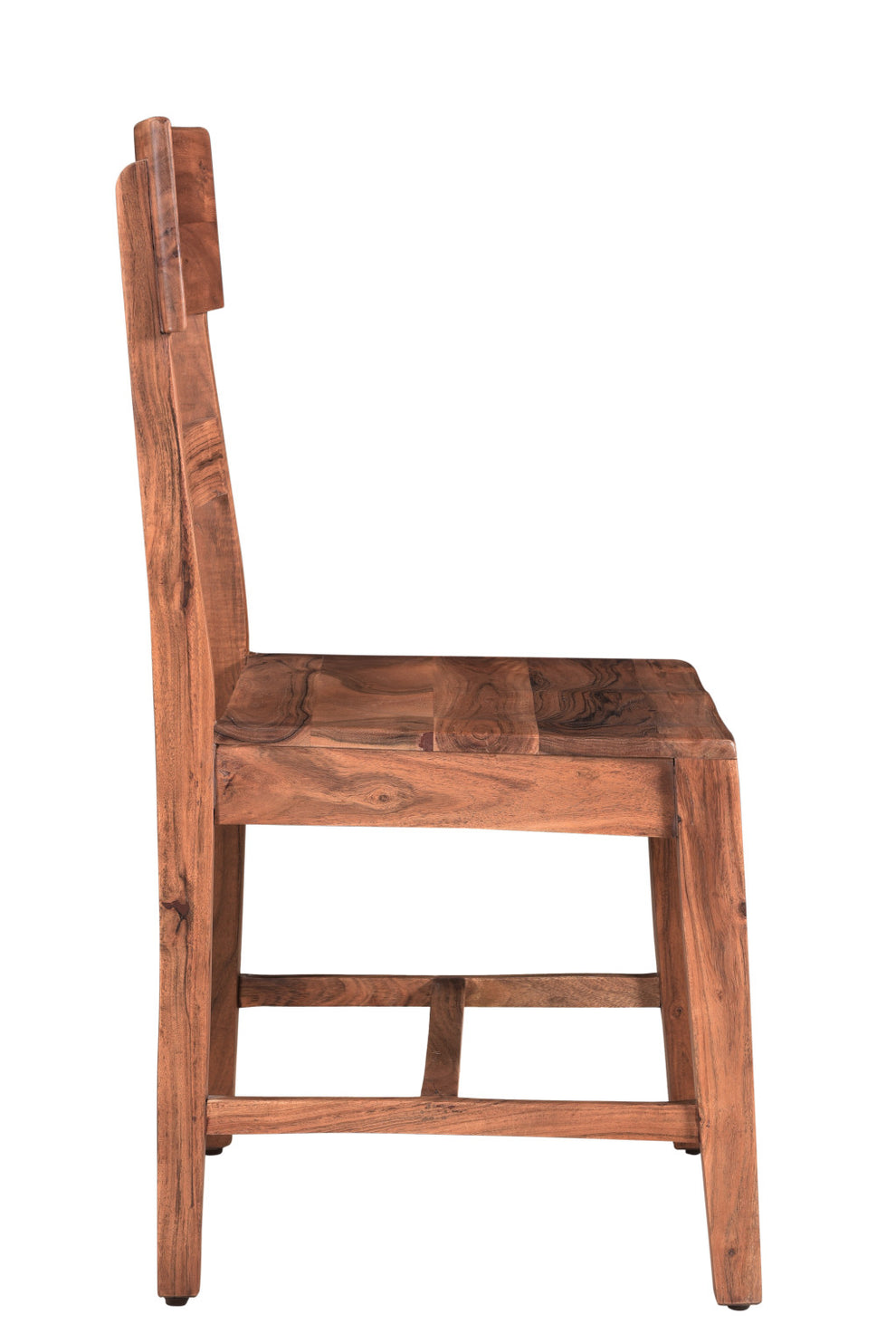 Set of Two Brown Wood Ladder Back Dining Side Chairs By Homeroots | Dining Chairs | Modishstore - 4