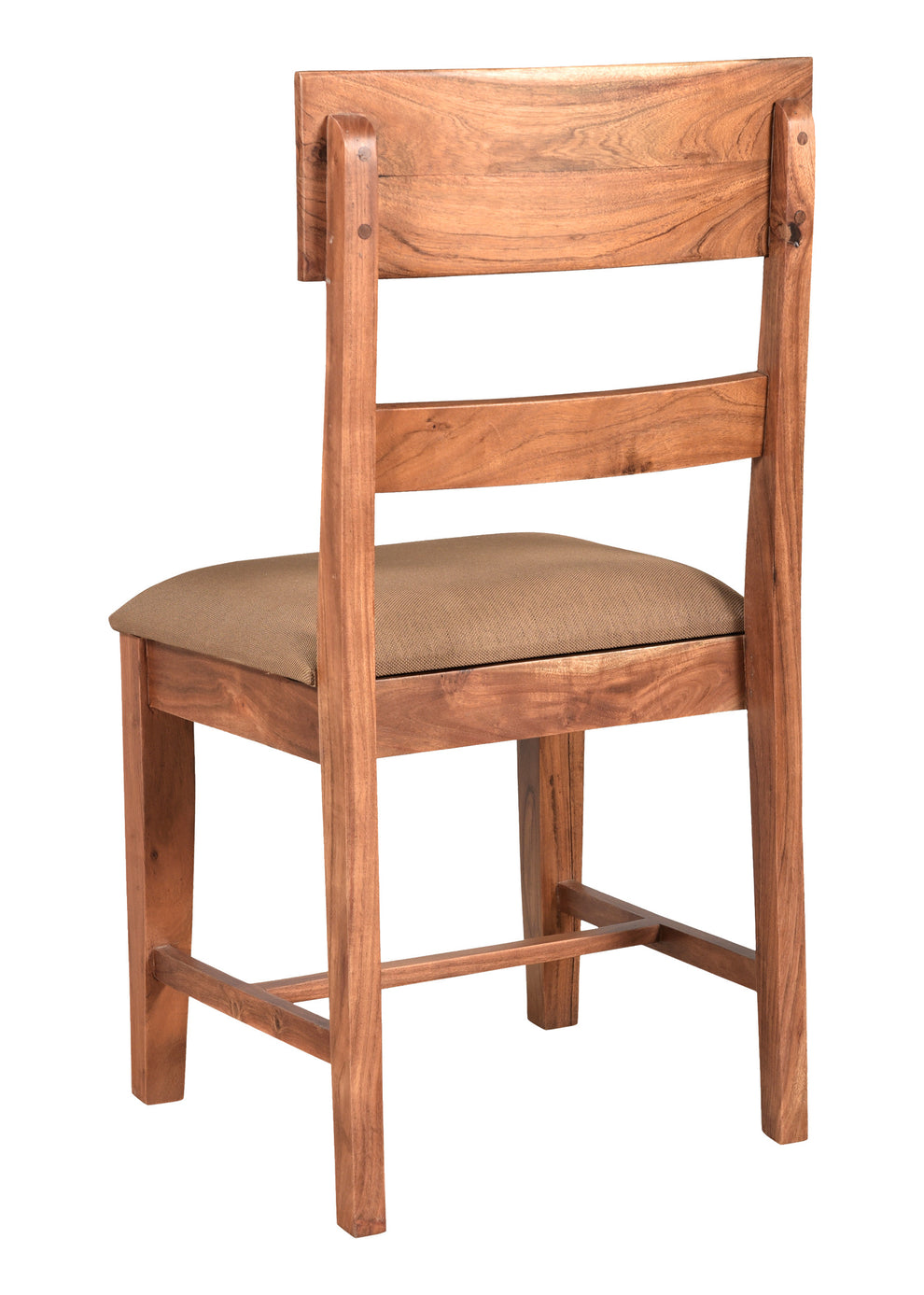 Set of Two Brown Upholstered Fabric Slat Back Dining Side Chairs By Homeroots | Dining Chairs | Modishstore - 4