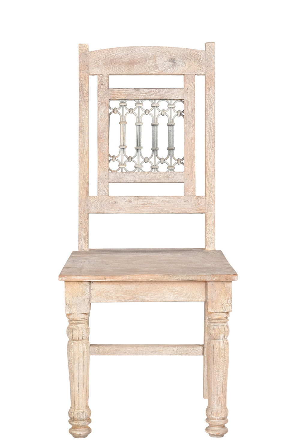 Set of Two White Wood Slat Back Dining Side Chairs By Homeroots | Dining Chairs | Modishstore - 2