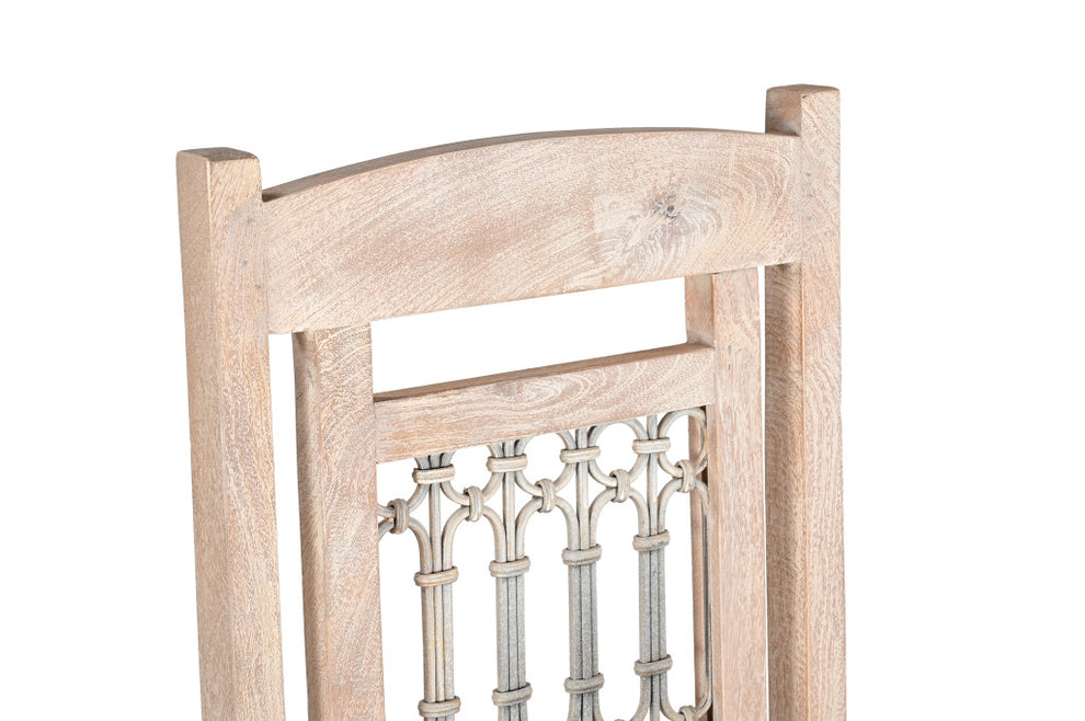 Set of Two White Wood Slat Back Dining Side Chairs By Homeroots | Dining Chairs | Modishstore - 5