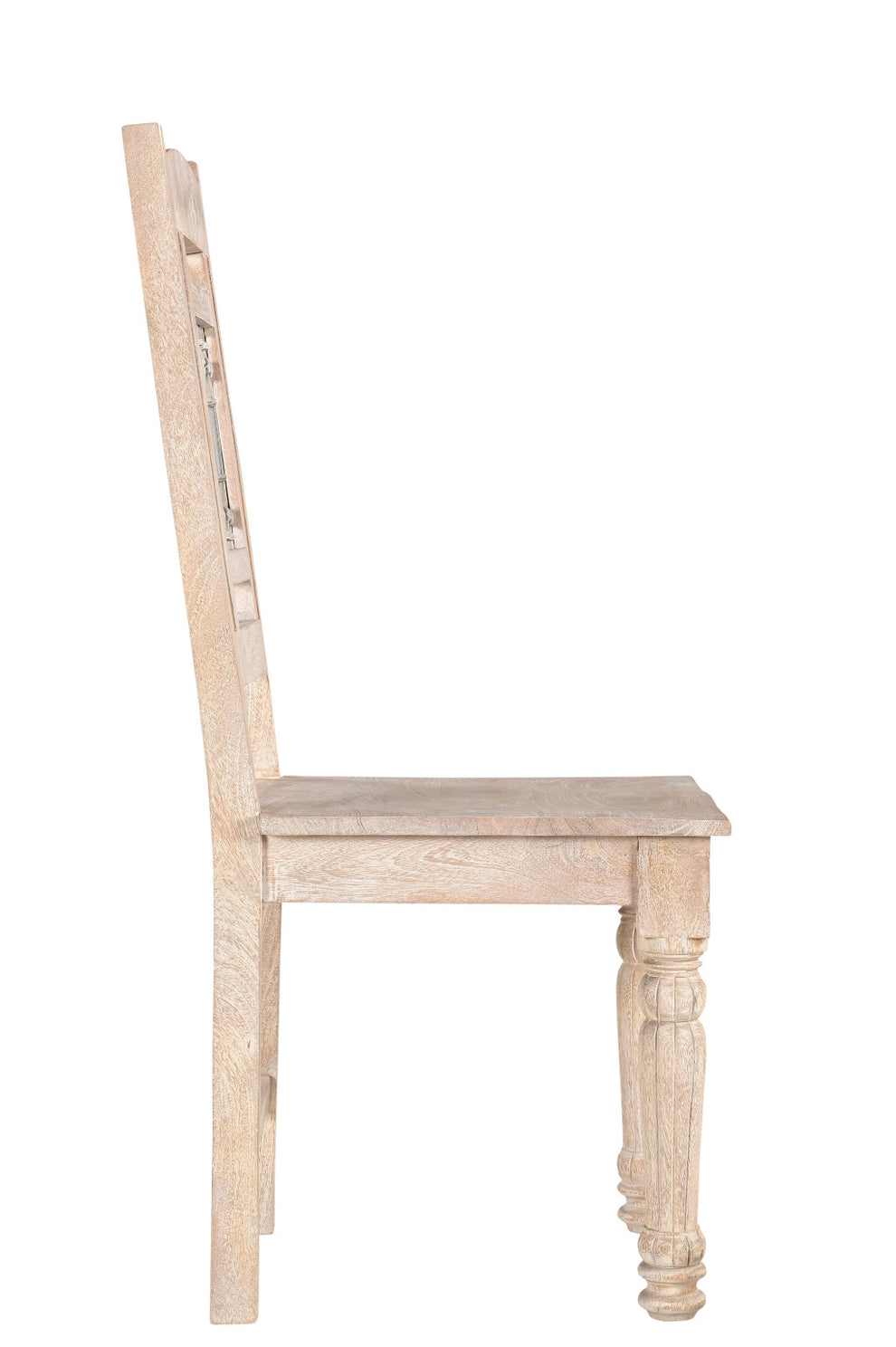 Set of Two White Wood Slat Back Dining Side Chairs By Homeroots | Dining Chairs | Modishstore - 3