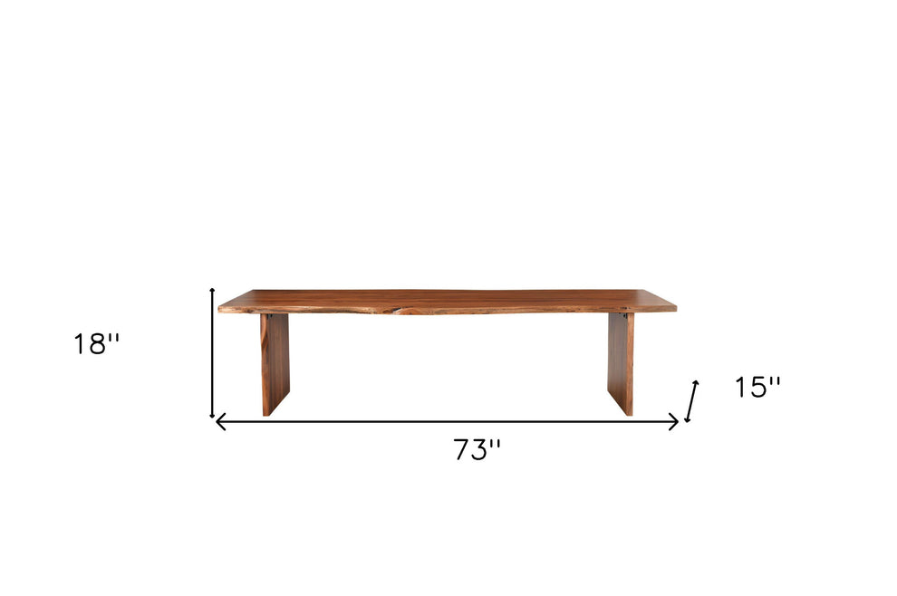Brown Solid Wood Dining Bench By Homeroots | Benches | Modishstore - 6