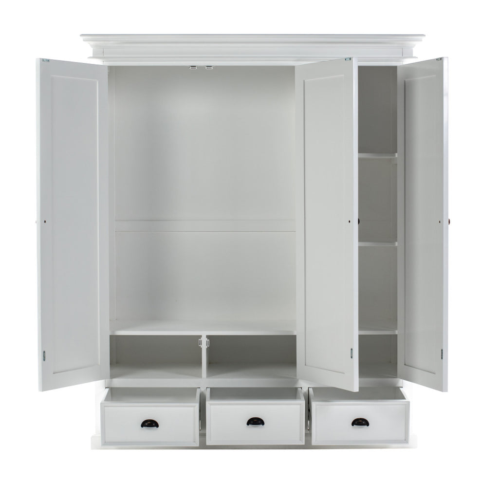 Off White Solid Wood Frame Standard Curio Cabinet With Six Shelves By Homeroots | Cabinets | Modishstore - 2
