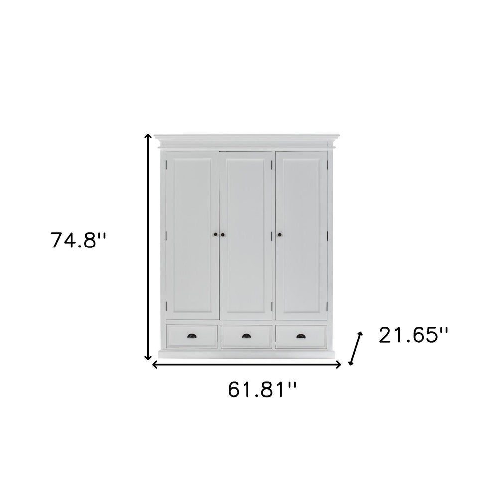Off White Solid Wood Frame Standard Curio Cabinet With Six Shelves By Homeroots | Cabinets | Modishstore - 6